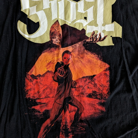 Ghost “A Pale Tour Named Death” Tultex Black T-Shirt – Red Graphic – Size Large - Picture 2 of 5